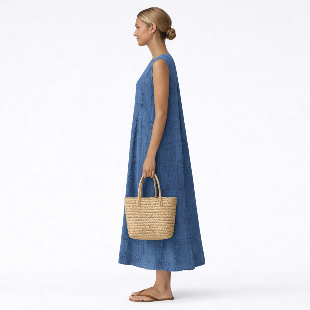 Faustine | Robe midi d'été pour le quotidien