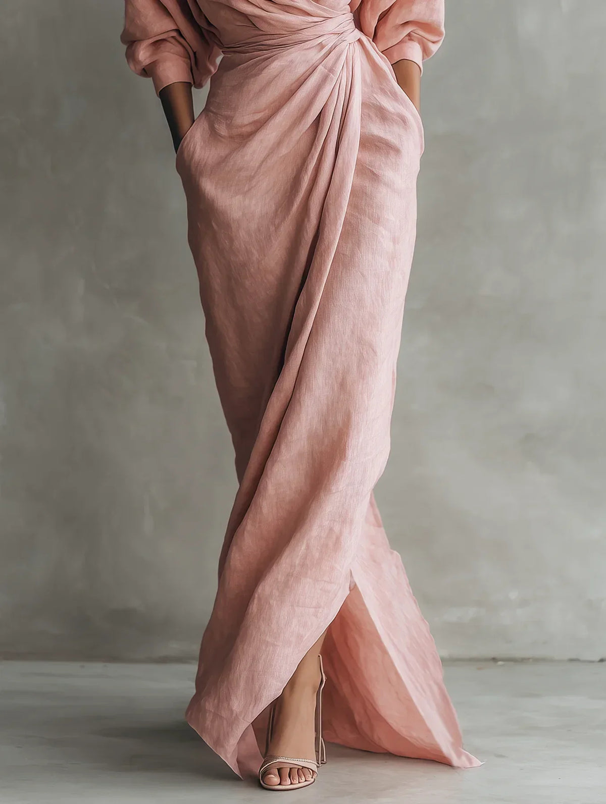 Camille | Robe longue à encolure en V