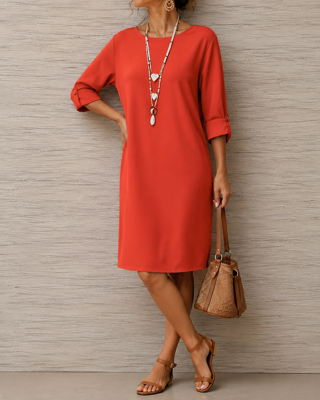 Odette | Robe midi galbant le ventre