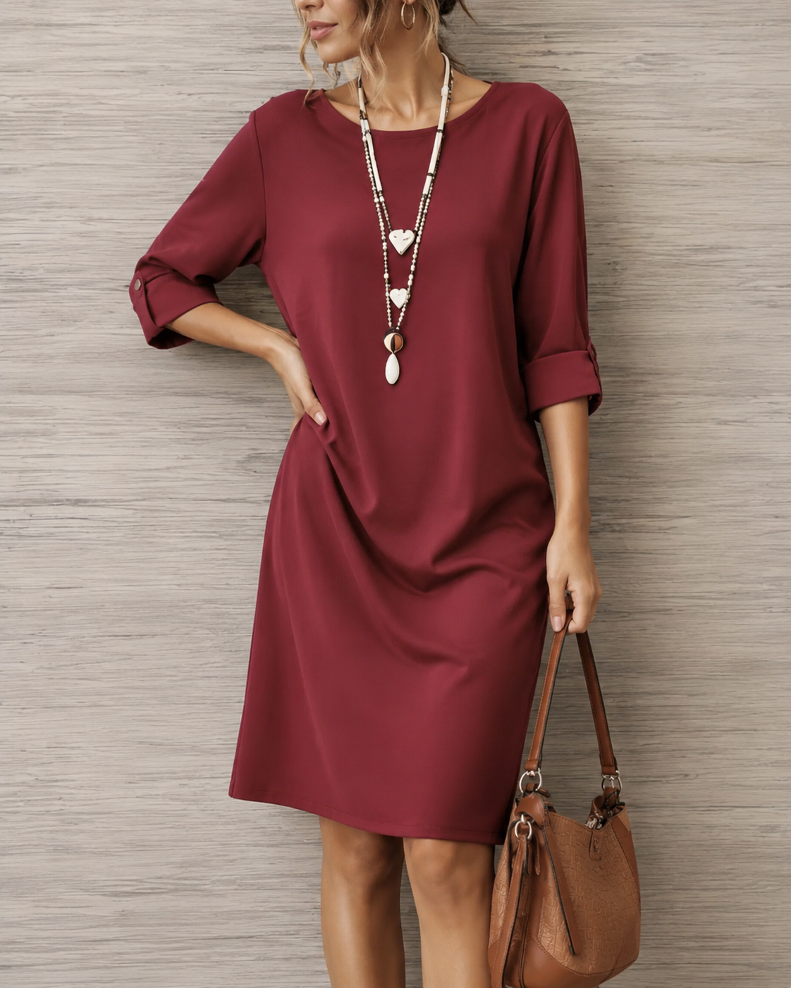 Odette | Robe midi galbant le ventre