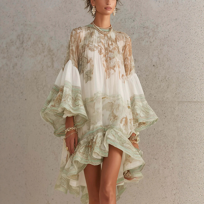 Robe longue bohème élégante à volants