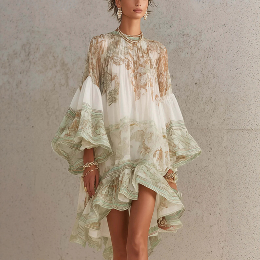 Robe longue bohème élégante à volants