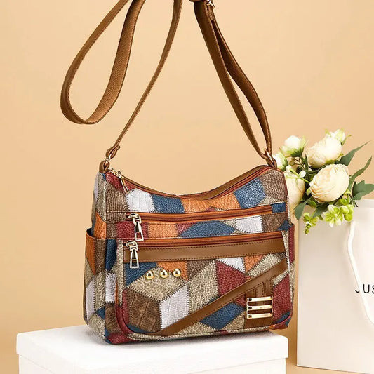 Éléonore™ — Sac bandoulière patchwork élégant intemporel