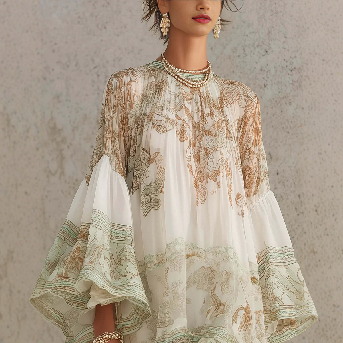 Robe longue bohème élégante à volants