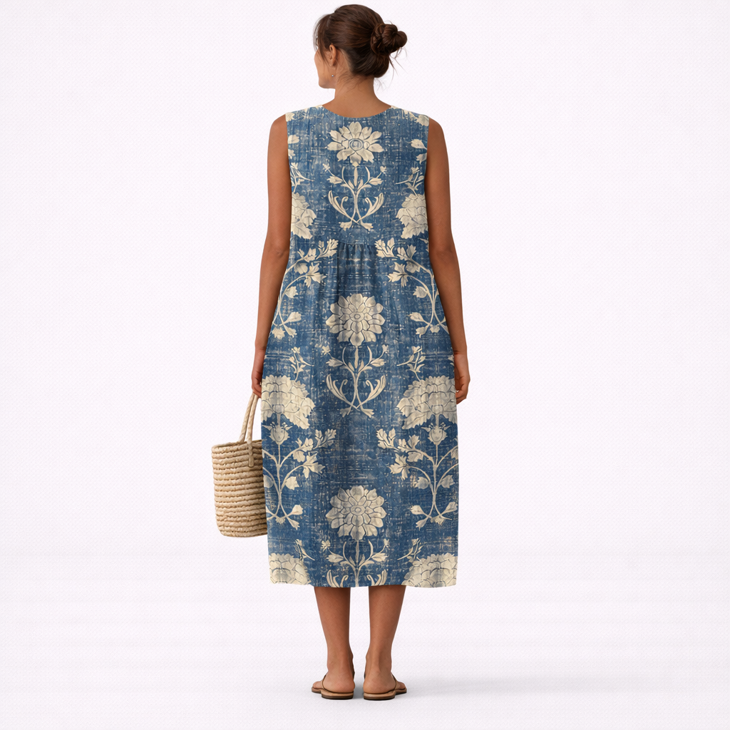 Axelle | Robe midi florale classique
