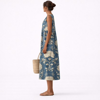 Axelle | Robe midi florale classique