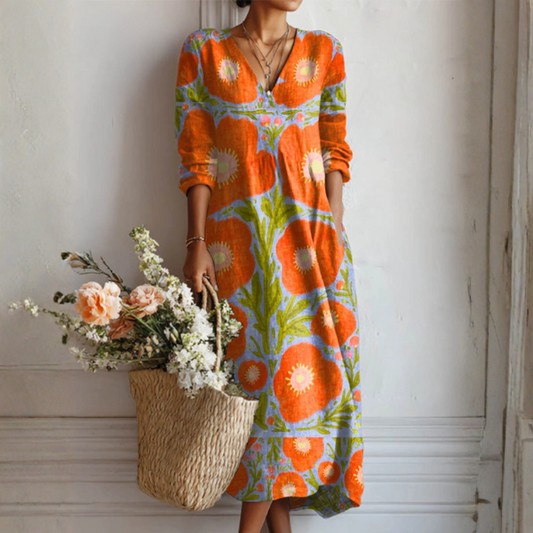 Prune | Robe florale envoûtante