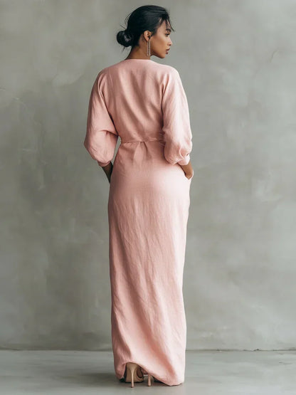 Camille | Robe longue à encolure en V