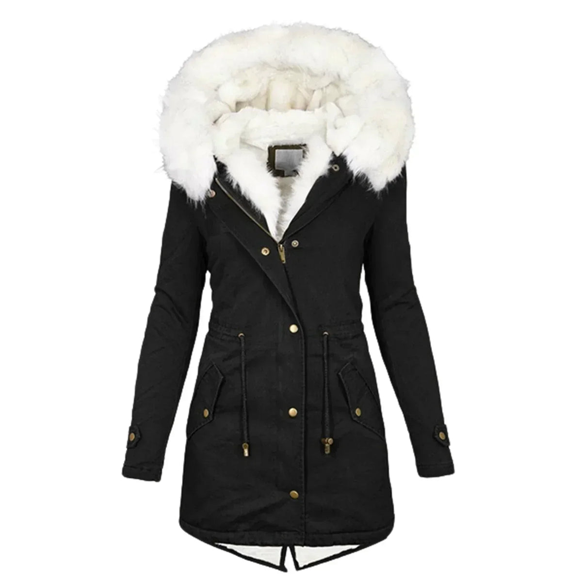 Giulia d’Hiver™ — Manteau chaud à capuche élégante