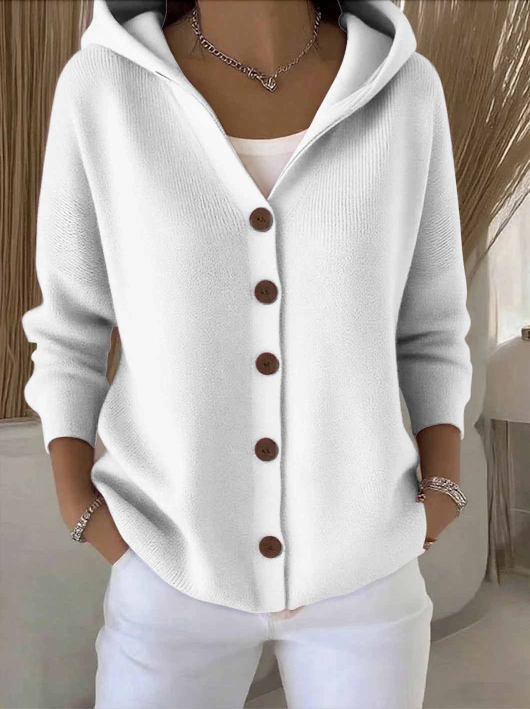 Charlotte | Veste en maille à capuche