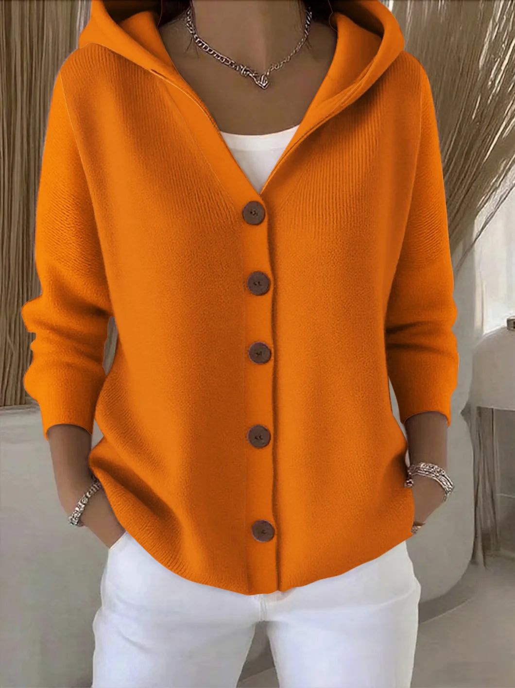Charlotte | Veste en maille à capuche
