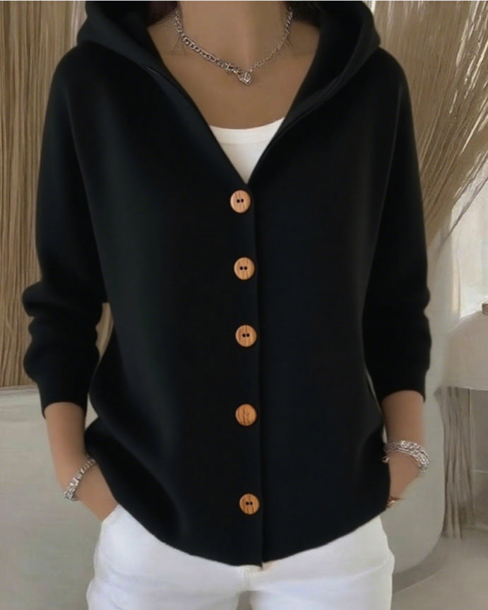 Charlotte | Veste en maille à capuche