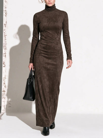 Lorène | Robe Midi Longue Marron