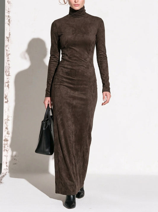 Lorène | Robe Midi Longue Marron