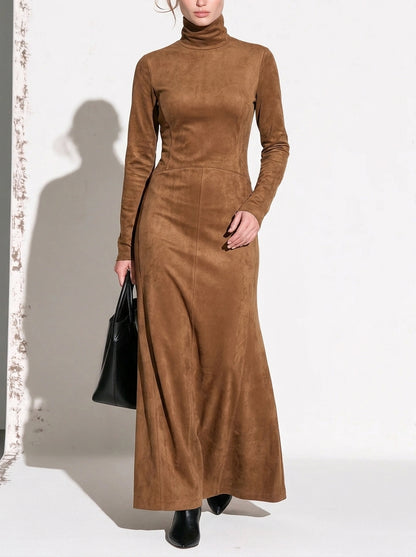 Lorène | Robe Midi Longue Marron