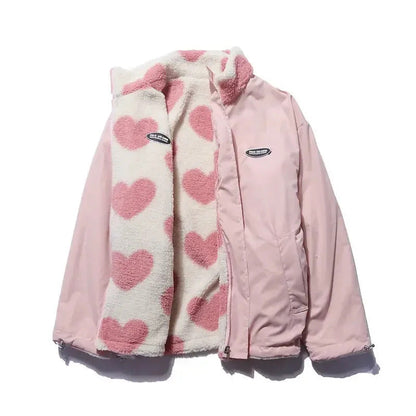 Katharina™ | Veste Réversible à Cœur – Élégance et Douceur Polyvalente