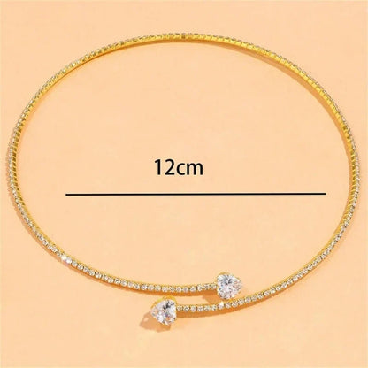 Collier Ras-du-Cou Cœur en Cristal