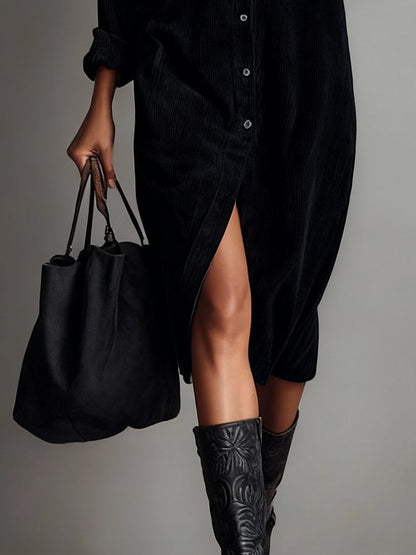 Émilie | Robe Midi Ample à Double Poches