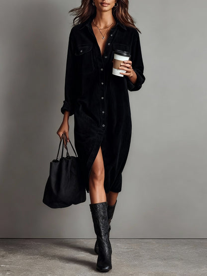Émilie | Robe Midi Ample à Double Poches