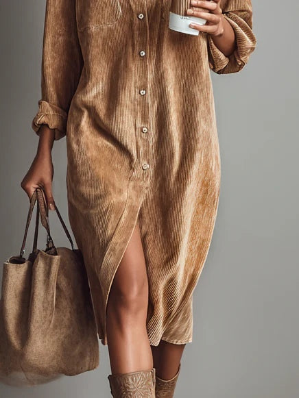 Émilie | Robe Midi Ample à Double Poches