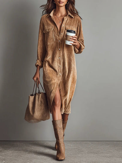 Émilie | Robe Midi Ample à Double Poches