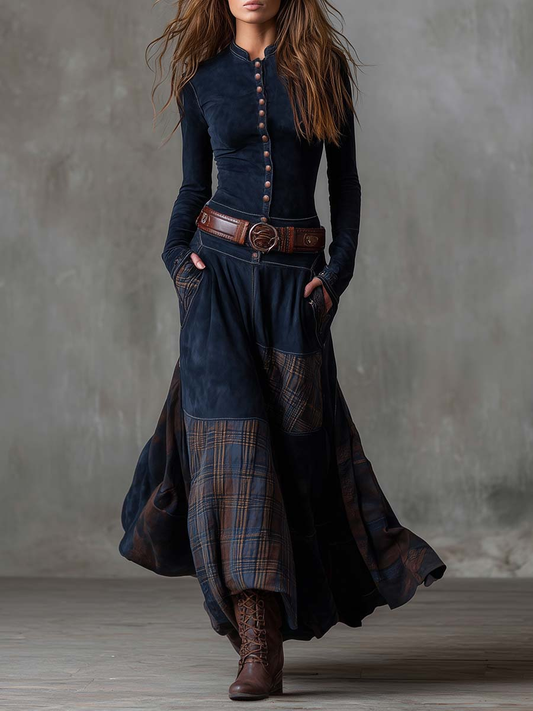 Delphine | Robe Maxi Bohème à Ceinture