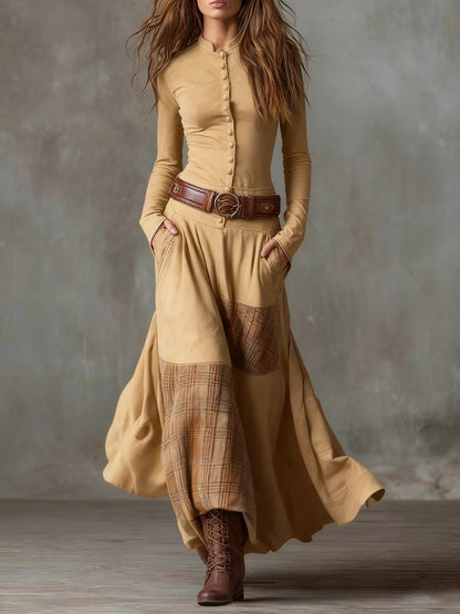 Delphine | Robe Maxi Bohème à Ceinture