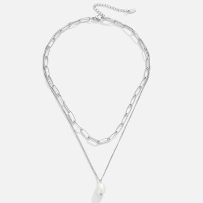 Collier Élégant avec Perles Suspendues