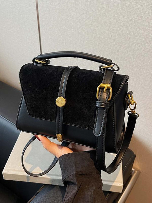 Élodie™ — Sac bandoulière carré chic contrasté