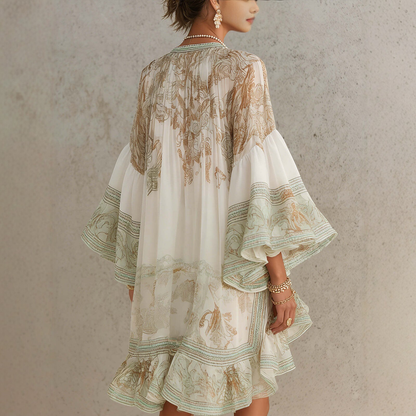 Robe longue bohème élégante à volants