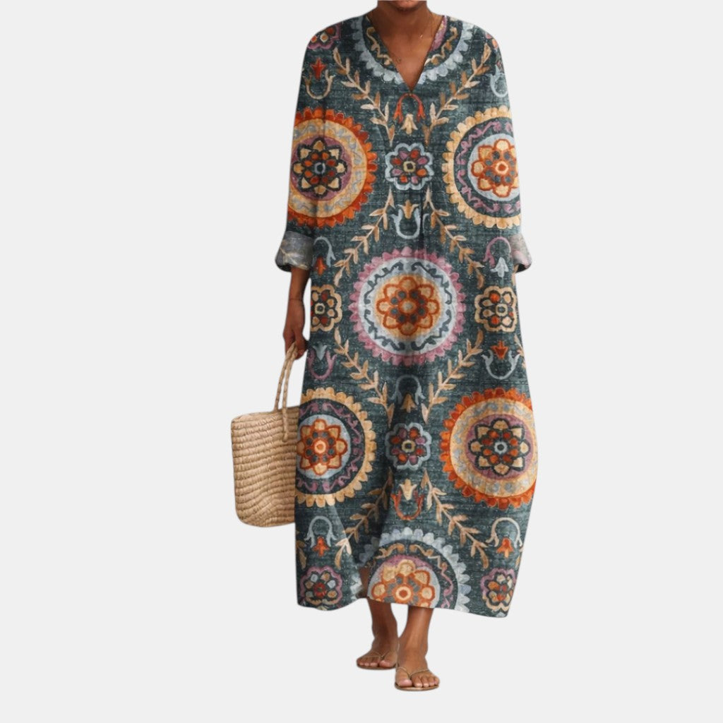 Éléonore | Robe Midi Géométrique