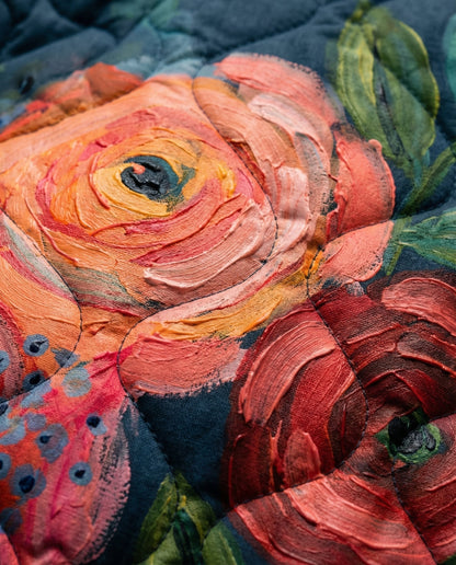 Fleur | Veste matelassée à imprimé floral vintage