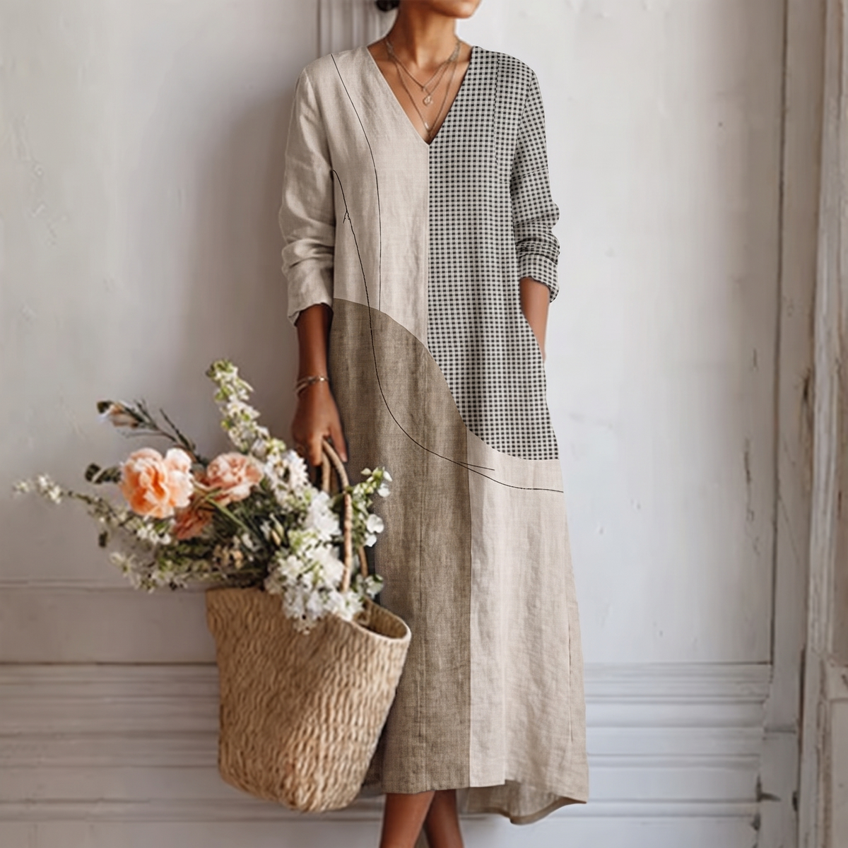 Ambrine | Robe à rayures élégante