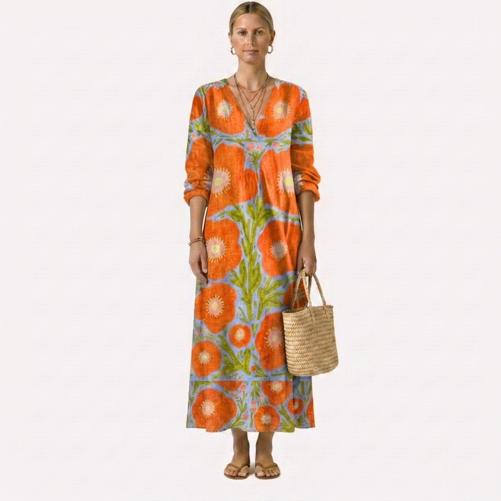 Prune | Robe florale envoûtante