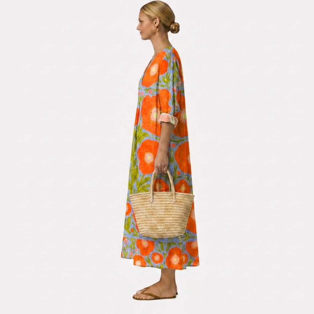 Prune | Robe florale envoûtante