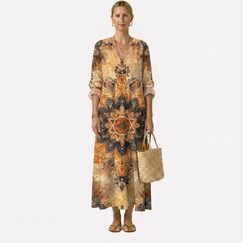 Violette | Robe à fleurs Élégance naturelle