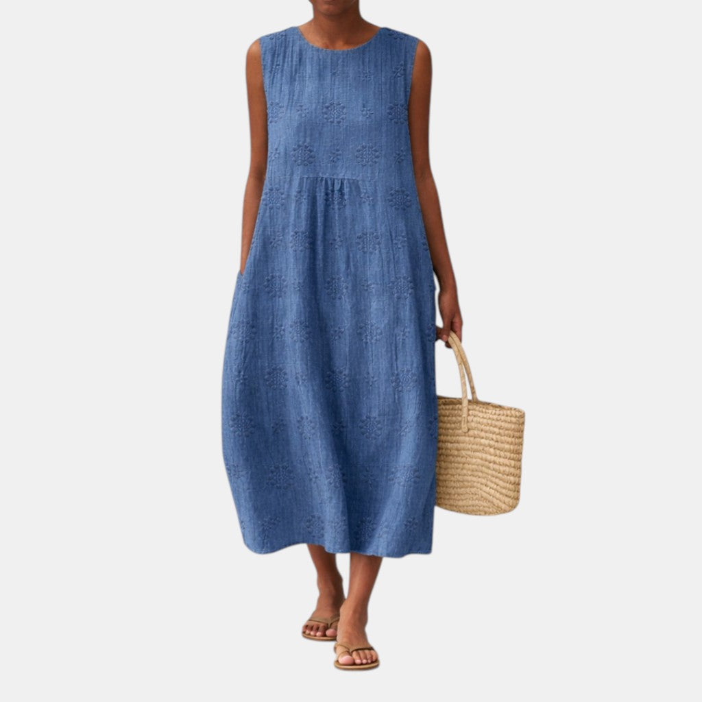 Faustine | Robe midi d'été pour le quotidien