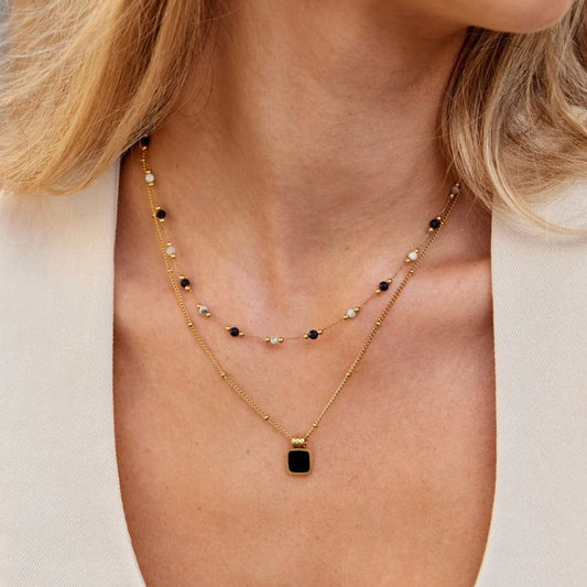 Collier Élégant à Double Rang