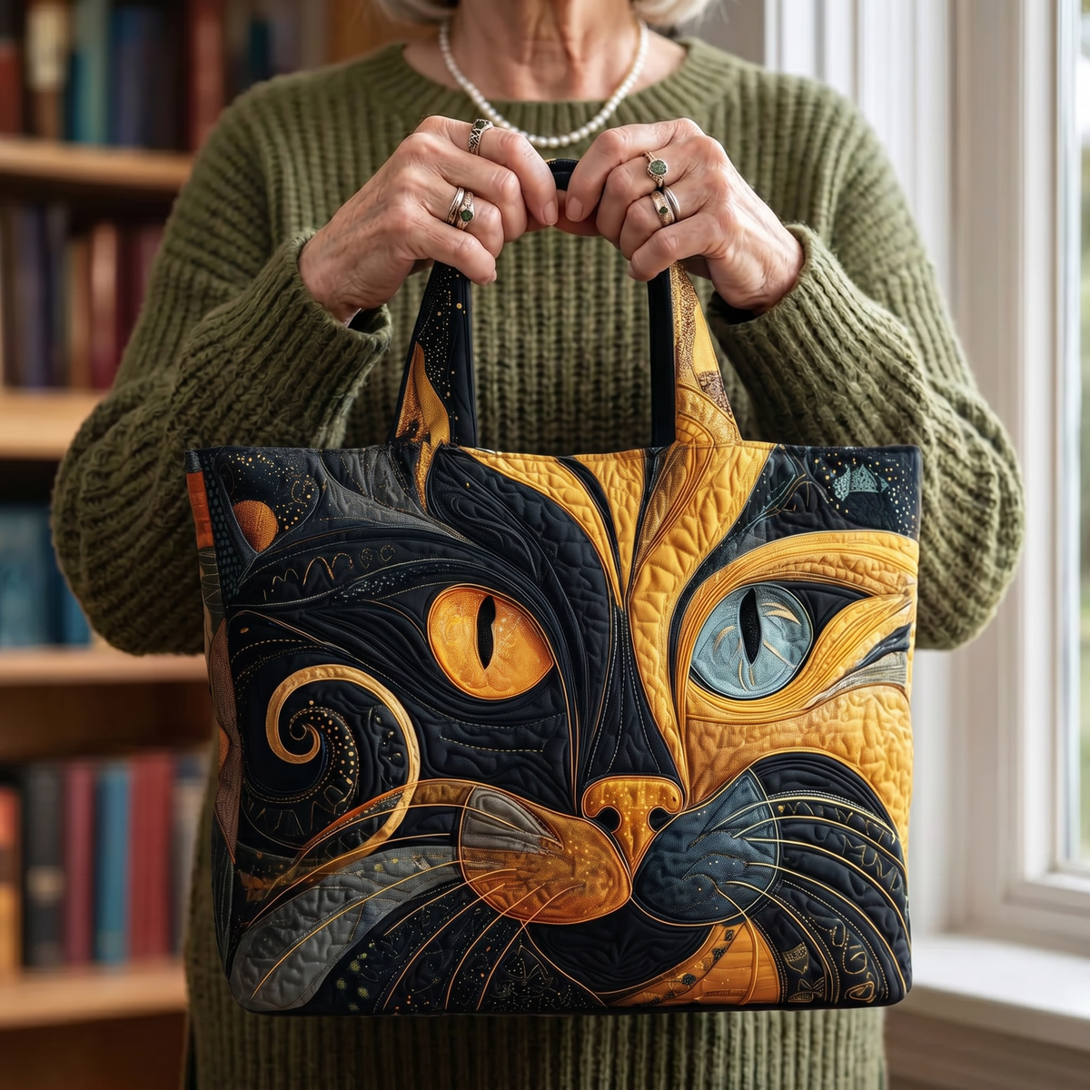 Sac artisanal - Chat mystique