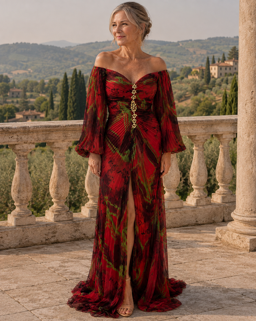 Léa | Robe longue à épaules dénudées